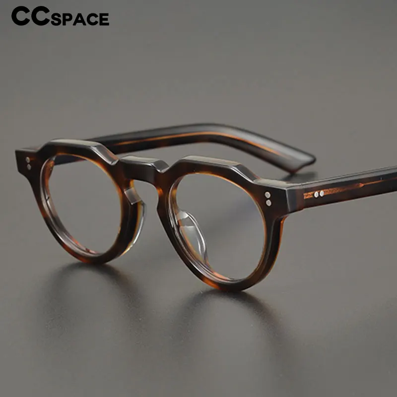 55464 Vintage okrúhle okuliare octanové okuliare Rám Muži myopia Optické predpisové okuliare Rám Ženy Kórea Luxusná značka okuliare