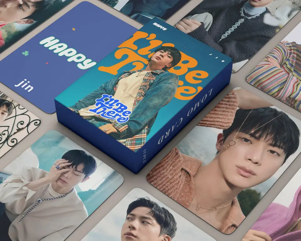 55ks/set Kpop Boy Solo Album Happy Lomo Cards Nová pieseň Budem tam fotografické karty pre chlapcov