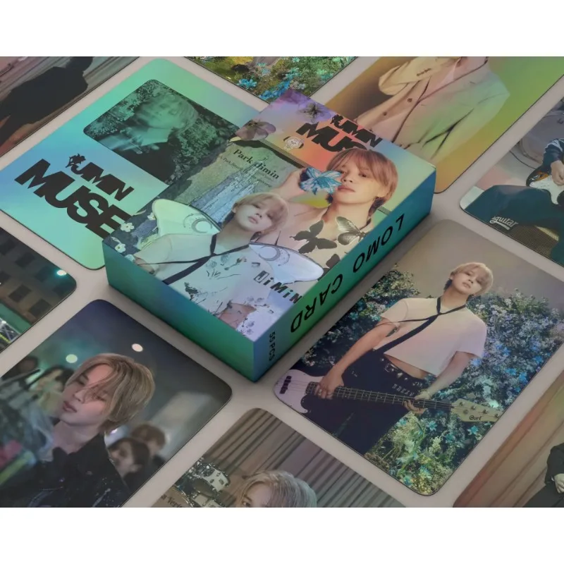 55ks/set Kpop Jimin Muse sólo Who laser Lomo Card Photocard Fanúšikov