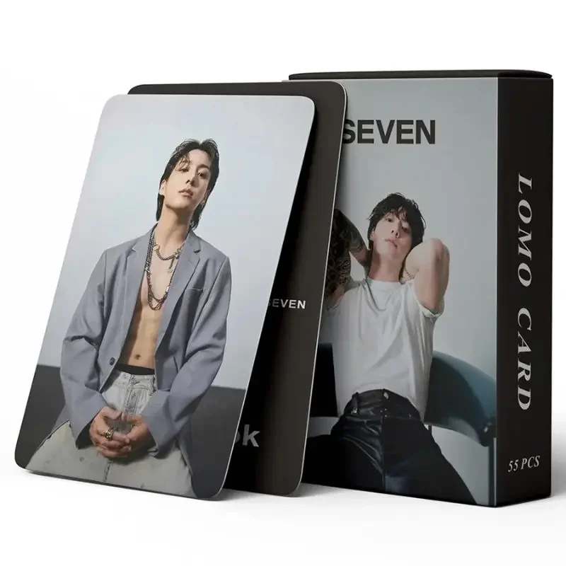 55ks/set Kpop Nové album Lomo Cards Vysoko kvalitné HD dvojité tlačené fotografie