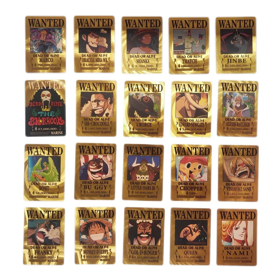 55ks/set PVC Gold Foil English Cards