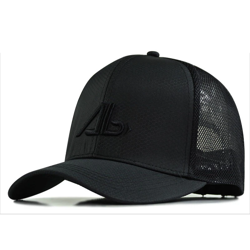 56-61 cm 62-68 cm Big Head Man Plus veľkosť baseballovej čiapky Letný tenký polyester sieťový klobúk klobúk Muž 3D výšivky Snapback klobúky
