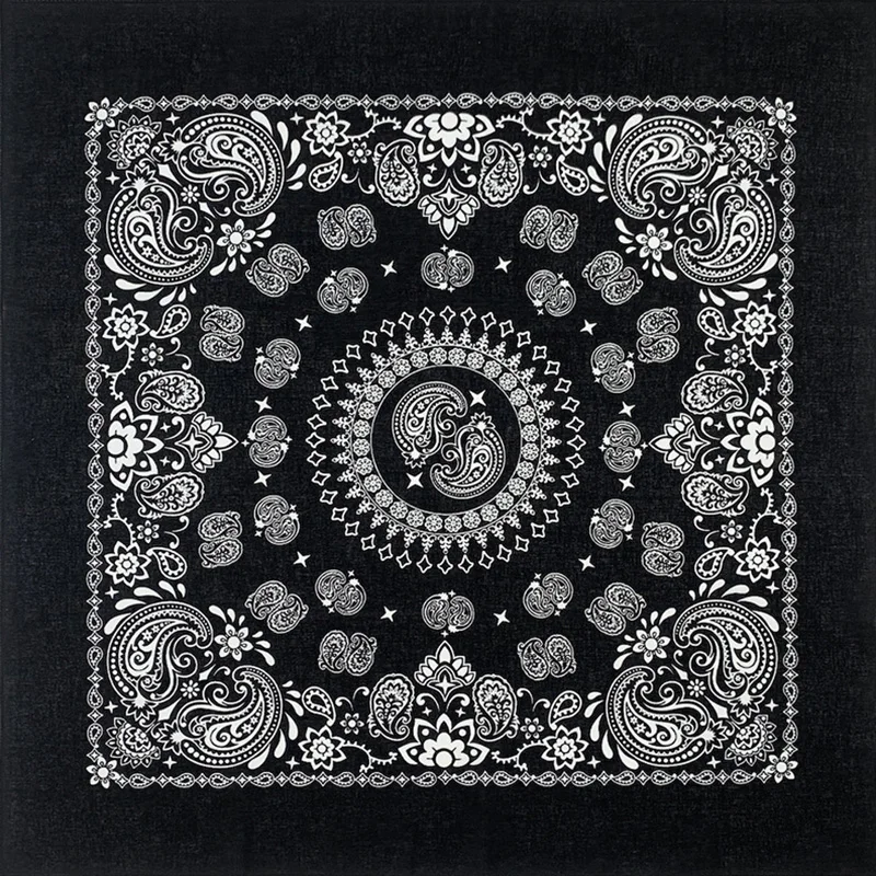 56 cm žien Foulard Hip Hop amoeba Cotton Square Scarf Scarf čelenka Paisley Darčeky pre mužov/chlapcov/dievčat vysokej kvality