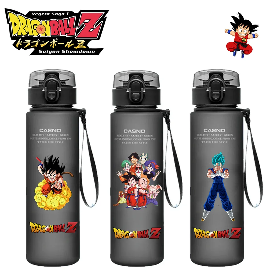 560 ml Dragon Ball Fľaša fľaša Syn Goku Super Saiyan Veľká kapacita Pitie pohár prenosné vonkajšie športové vodné poháre Prázdninové darčeky