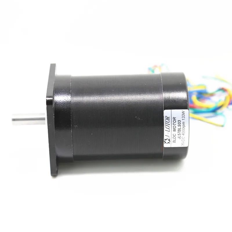 57bls03 štvorcová hlava a kruhový trup 36V 92 W 0,32 nm 4000 orpm 57 mm 3 fázový DC Brushless Motor