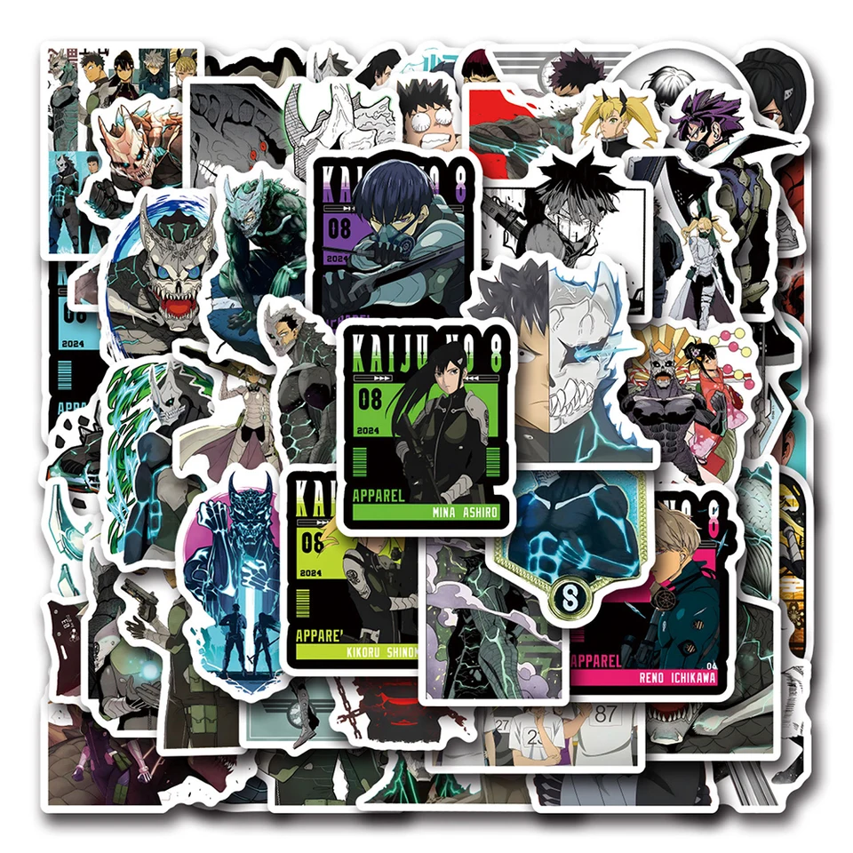 57ks kaiju č. 8 Anime nálepky Cool Hoshina Kafka Sticker Laptop Skateboard Motorcycle batožina Mima Kaiju číslo 8 Nálepka