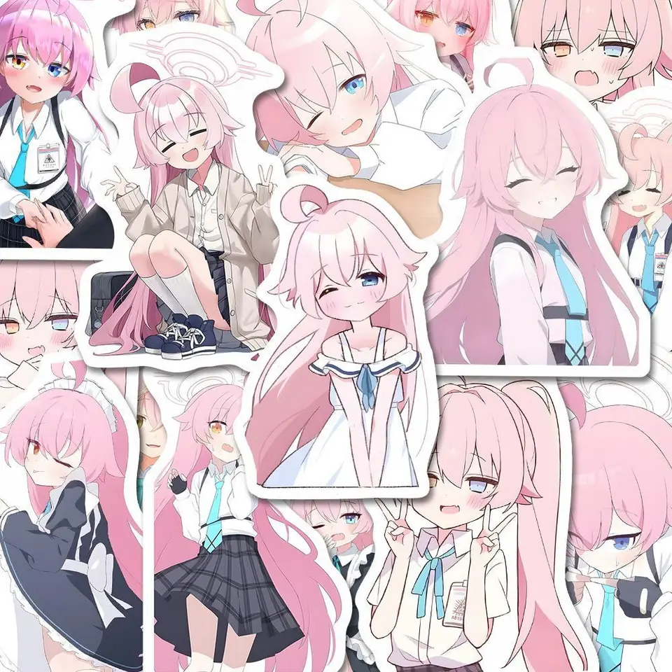 57ks modrý archív takanashi hoshino anime nálepky roztomilý karikatúra dekoračný kufr prenosné telefónne papiere Manga Kid Sticker