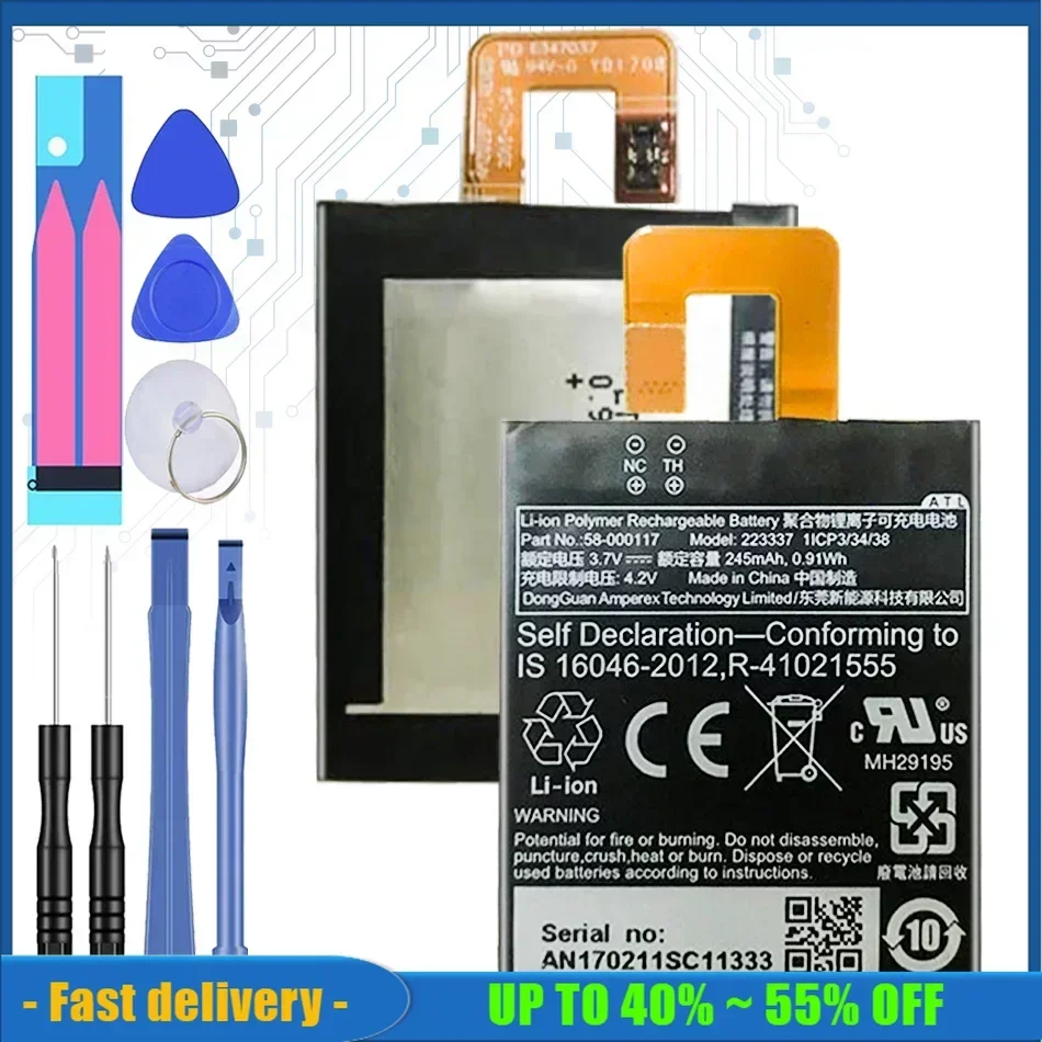58-000117 58000117 Výmena batérie Mobilný telefón pre Amazon Kindle KO1 Oasis 1,2 OASIS1 OASIS 2 OASIS2 tableta Bateira 245MAH