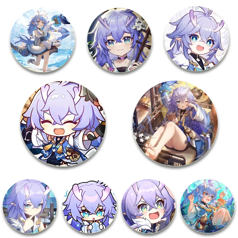 58 mm anime honkai hviezda železnica bailu kolíky Tinplate odznak DIY Custom Cartoon Broch Pin pre fanúšikov