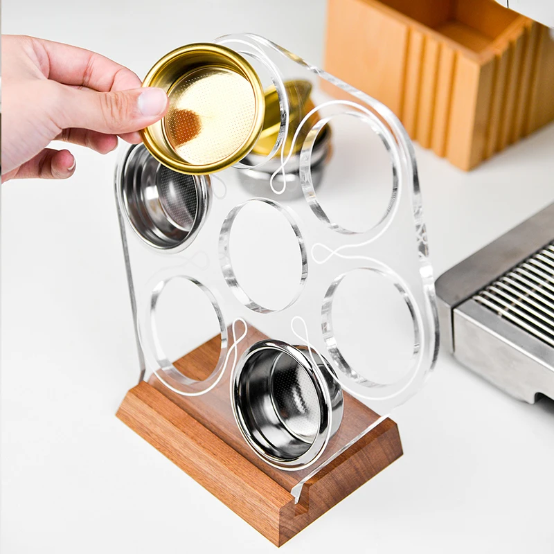 58 mm espresso filtračný kôš držiak na kávu Portafilter Basket stojan na kávu Skladovanie Káza prášok misa na výstavu stojan na misu