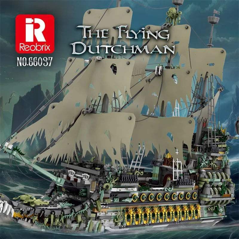 5865 pcs Flying Dutchman Pirátske lodné bloky stavebných blokov Ghost Ship Building Bloky Zostavujú hračky pre domácich majstrov, dekorácie darčekového stola