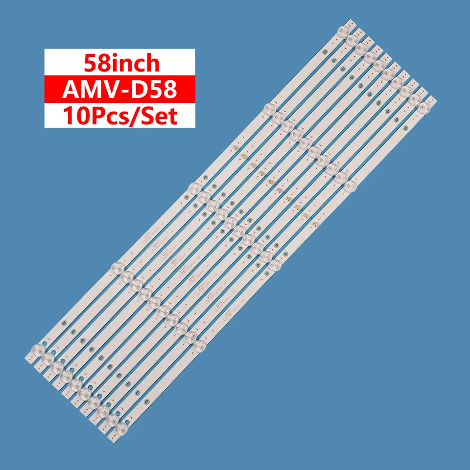58inch 10ks/set LED podsvietený prúžok pre CCAMV AMV-D58 KJ58D05-ZC22AG-02 303KJ580035