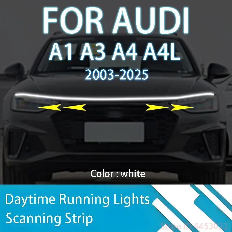 59 palcový štartovací skenovací LED prúžky DRL pre Audi A1 A3 A4 A4L 2003-2025 Denné ležiace ľahké autá Decortive Lamp 12V