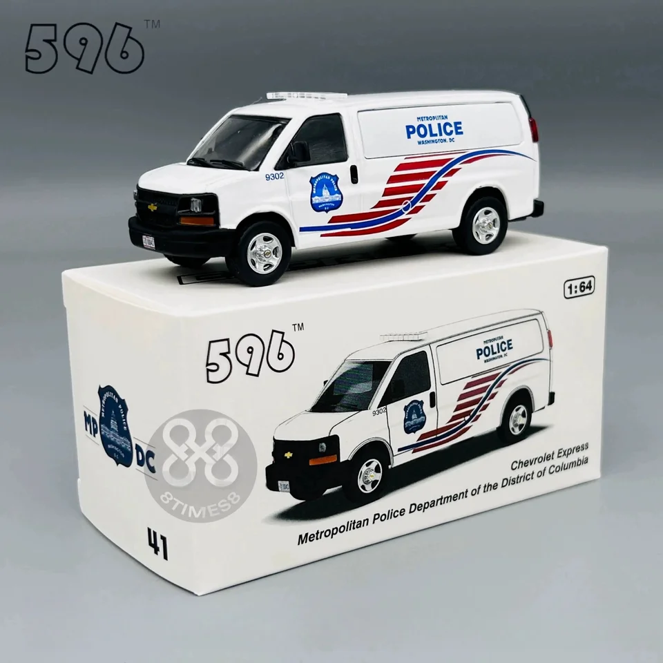 596 Model 1:64 Chevrolet Express Van Washington Police Car Paint Model