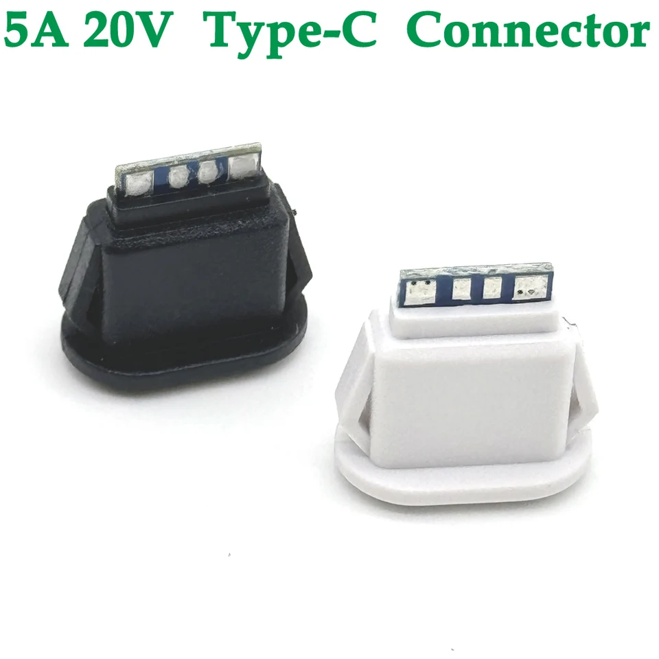 5a 5pin USB-C typu 20V vodotesný USB Connector Priame kompresia Dámska základná objímka nabíjacie rozhranie