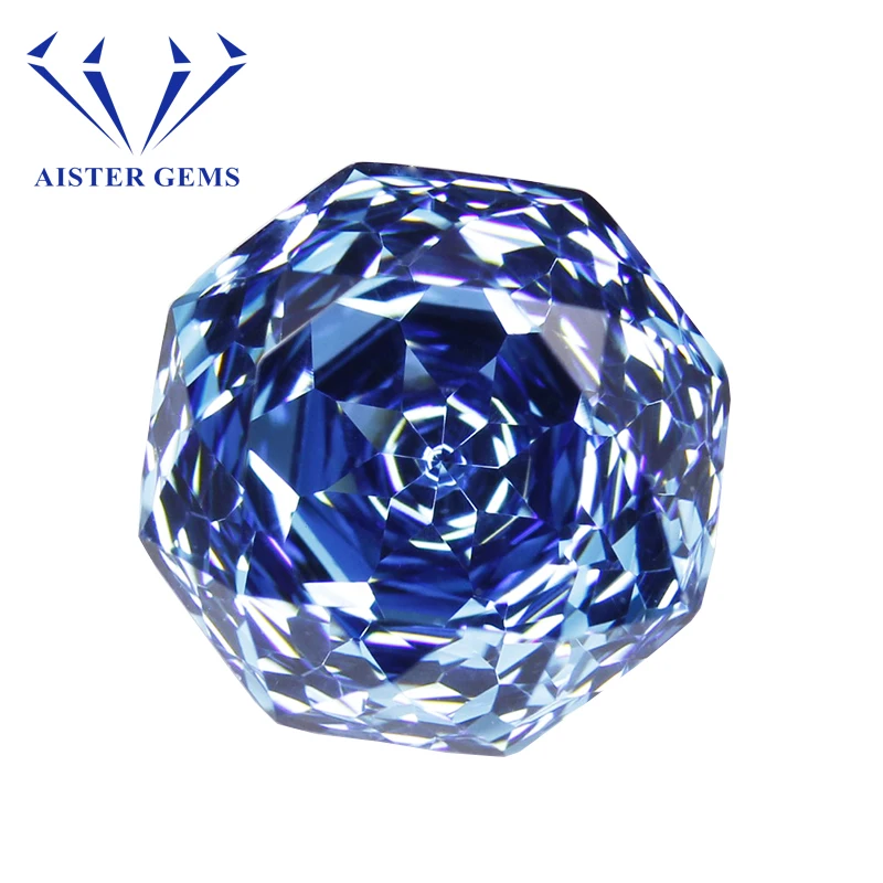 5A Royal Blue Millennium Octagon Rose Cut Cubic Zirconia Loose Gemstones pre prémiu