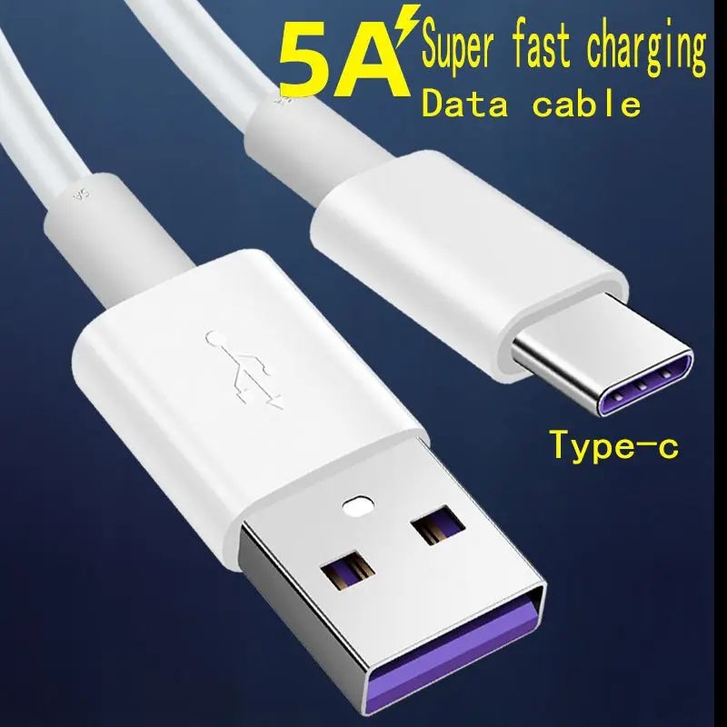 5A USB Typ C Super rýchly dátový kábel nabíjania pre Huawei P40 P30 Fast Charing Cord pre Xiaomi Mi 13 12 Pro OnePlus Realme Samsung