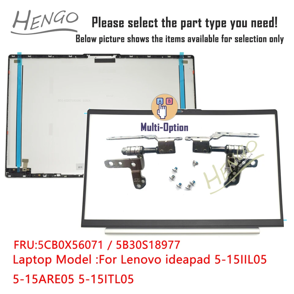5CB0X56071 5B30S18977 Origin Nový pre Lenovo IdeaPad 5-15iil05 5-15are05 5-15itl05 LCD kryt zadného krytu zadného veka s logovým rámom