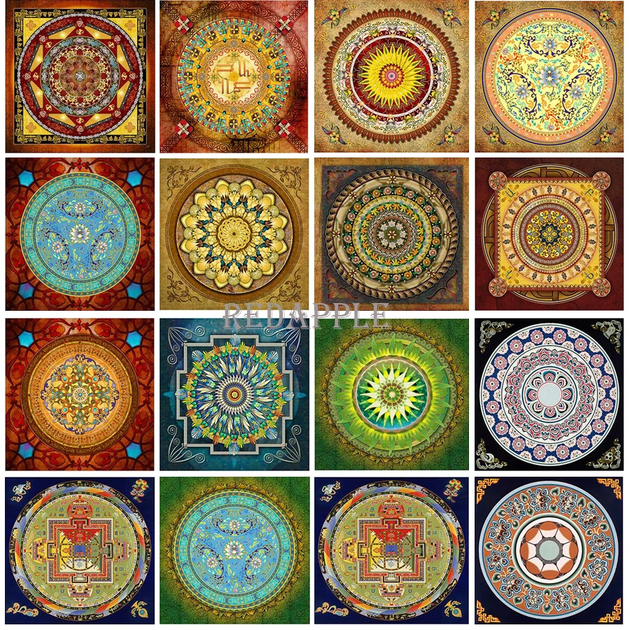 5D diamantová maľba mandala, výšivka krížových stehov, nálepka na stenu, mozaika, plná vŕtačka, domáce dekorácie umenie
