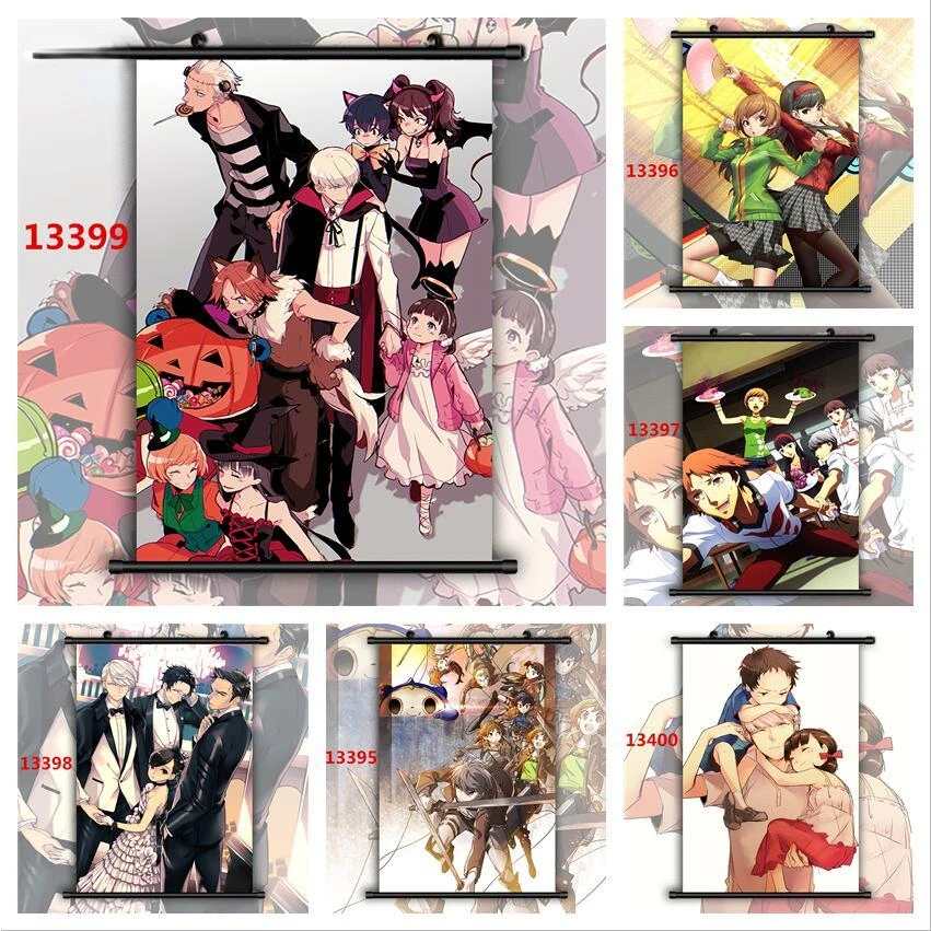 5D DIY Diamond Drawing Cross Stitch Kit Persona 4/Attack On Titan Anime Diamond Diamond Wearidery Full Circle Domáce dekorácie Diamantové umenie