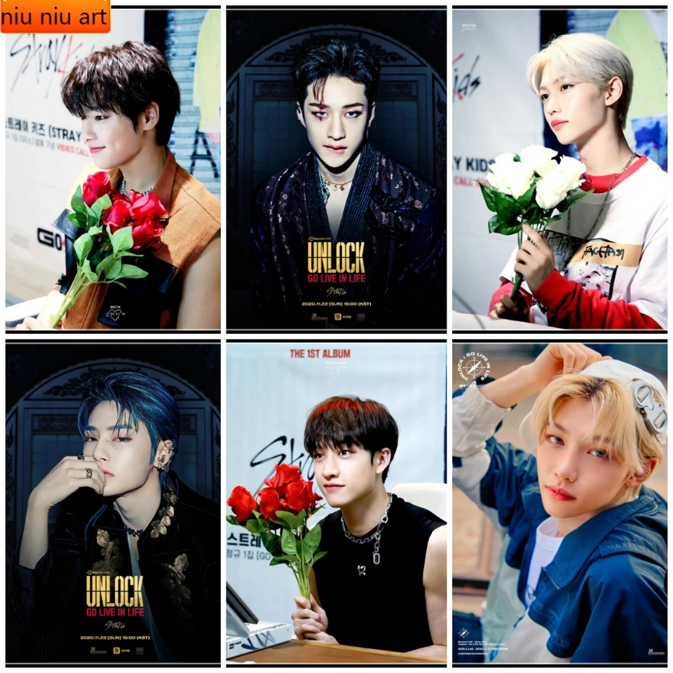 5D DIY KPOP STRAY KIDS KOMPLATNÉ Diamantové vyšívanie diamantov Diamond Diamond Diamond Diamond Mosaic Cross Stitch KITS DECORÁCIA