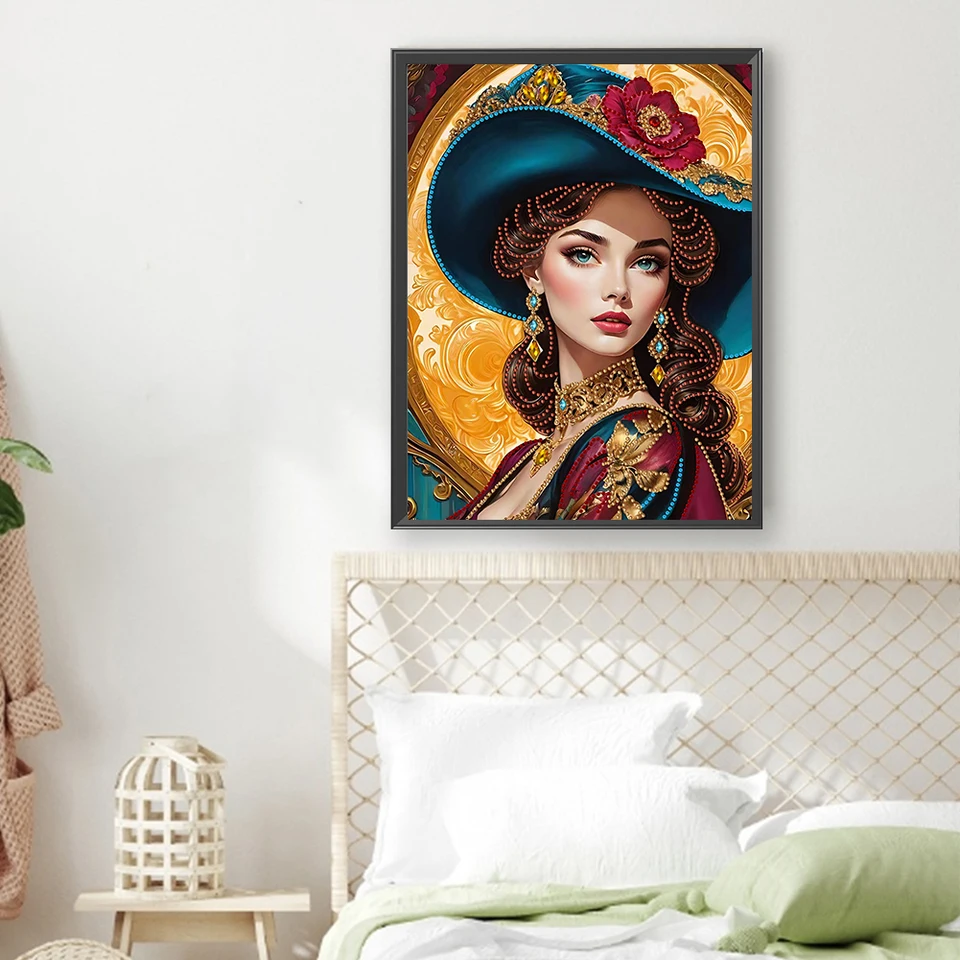 5D DIY Čiastočné špeciálne tvarované vŕtačka Drill Diamond Painting Kit Girl Dievčatá dekorácia