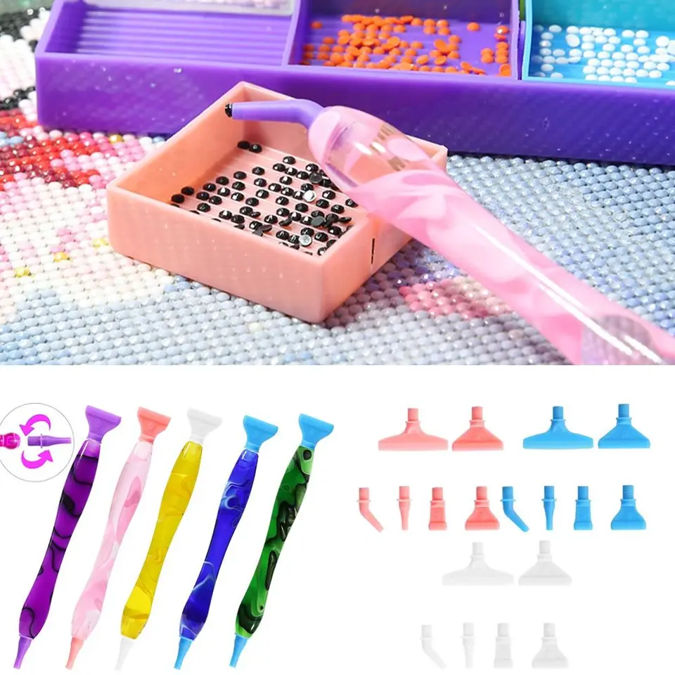5D živicová diamantová maľba nahradenie pera Pen Heads Point Vŕtačky Peny DIY Art Crafts Diamond Painting Accessories