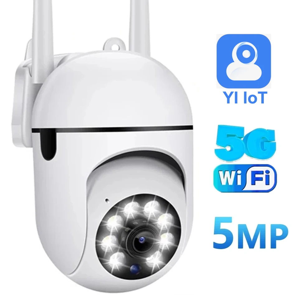 5G 5MP WiFi IP Camera Audio Security PTZ PTZ fotoaparát AI sledovanie sledovania CCTV COMERA COMERA Color Night Vision Baby Monitor Mini fotoaparát
