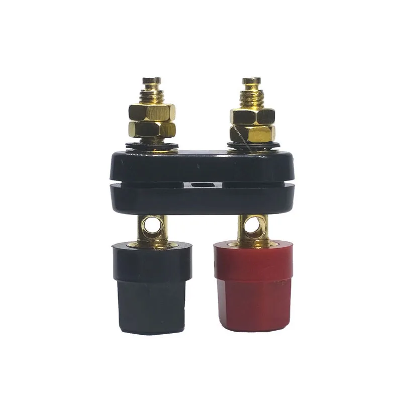 5ks/10ks Gold -pokovované duálne šesťhranné väzobné stĺpiky banánových terminálových konektorov zvuková zásuvka zátka Socket Solderless Red Black Hexagon