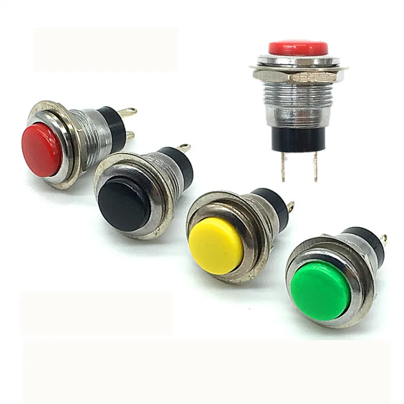 5ks 12 mm 2pinový momentárny spínač tlačidla Non-Locking prepínač DS-318