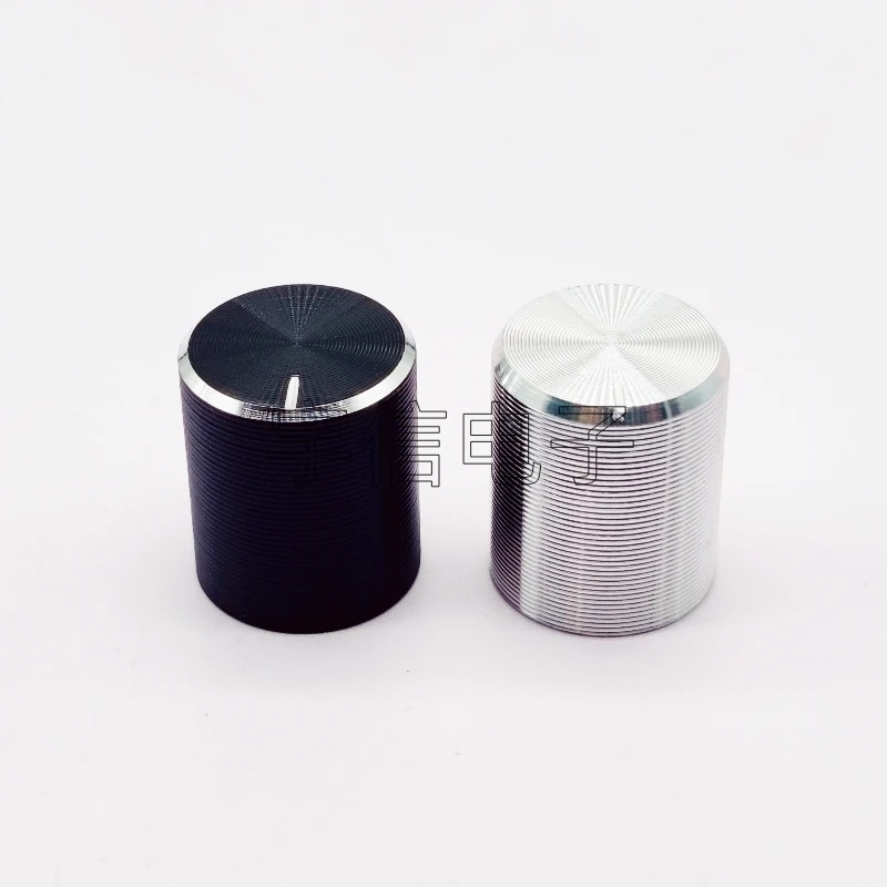 5ks 15 × 17 mm hliníková zliatina Gomb Cap Cap Flower Hriacht 6 mm Potentiometra