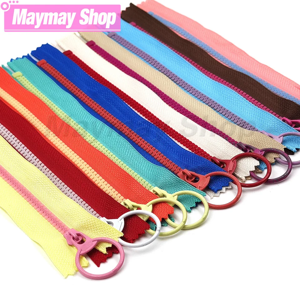 5ks #3 Živice Zippers Ring Slider Zipper Uzavretý konc pre domáce zvieratá šijacie vrecká peňaženka peňaženka kabelková obuv na oblečenie doplnky