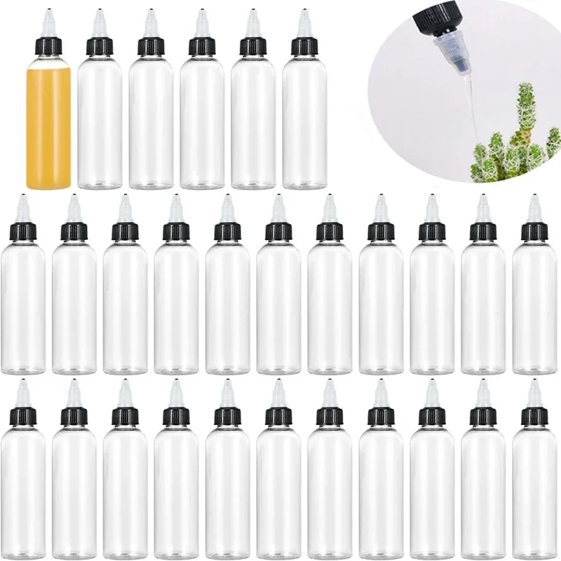 5ks 30-120 ml prázdne prenosné plastické fľaše Descening fľaša s otočením vrchných čiapok remeslá