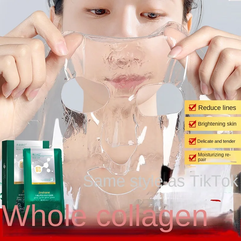 5ks*30 ml Tiktok Hot Sale Morské riasy kolagén Kryštálová maska ​​doplňujúca ovocná koža Priehľadná maska ​​Masque Masque