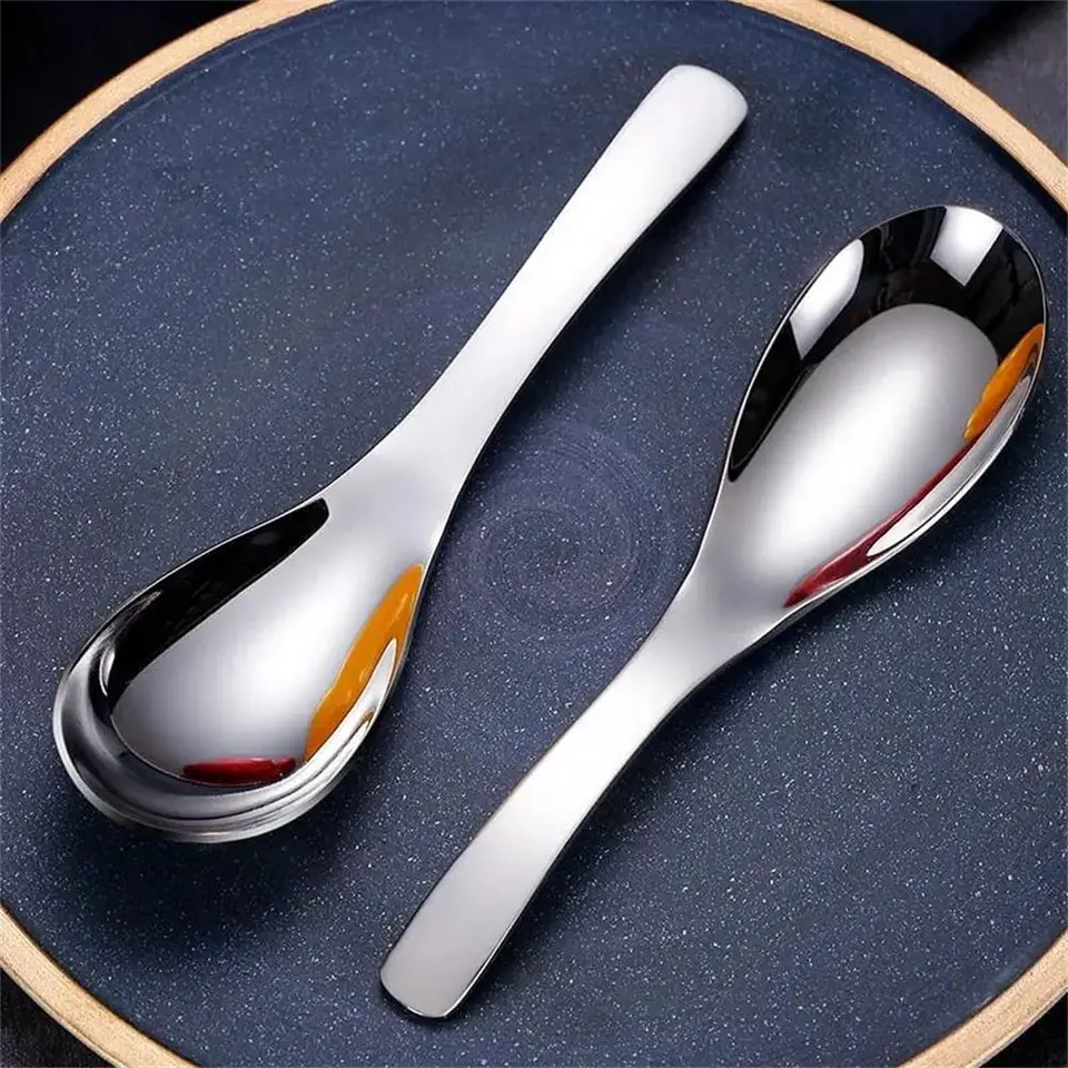 5ks 304 Nerezová lyžica Spoon Spoon Domácnosť Kreatívna nehrdzavejúca oceľ lyžica polievková lyžica Small Spoon Spoon Detské večere