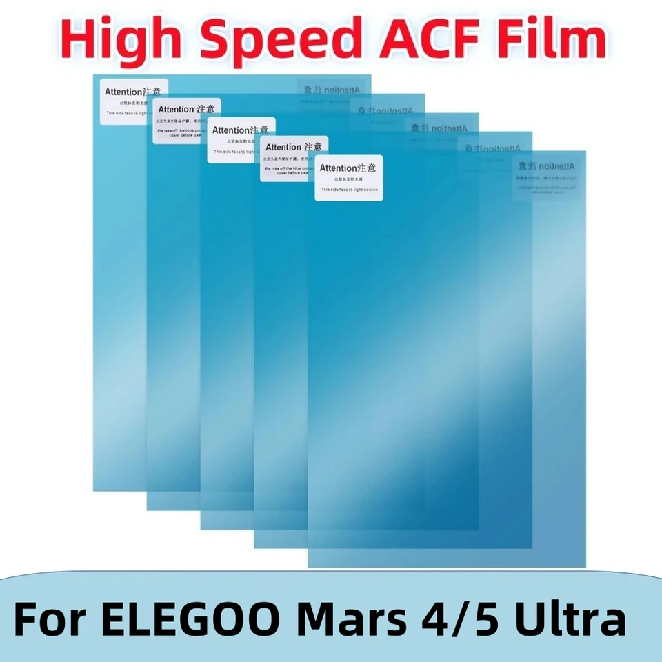 5ks 7 palcový ACF Film 235x160 mm pre Elegoo Mars 5 Ultra 4 Ultra Mars 4 0,3 mm UV živice 3D tlačiarne Vydané filmy ACF Sheet LCD SLA