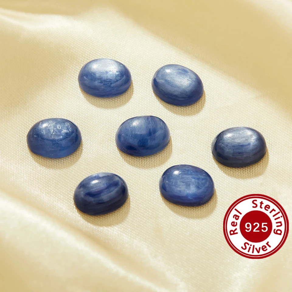 5ks 8x10mm Nature Blue Kyanite Cabochon Oval Gemstone, polo-ročný drahokam, jedinečný drahokam, domácich klenotov, šperky 4120149
