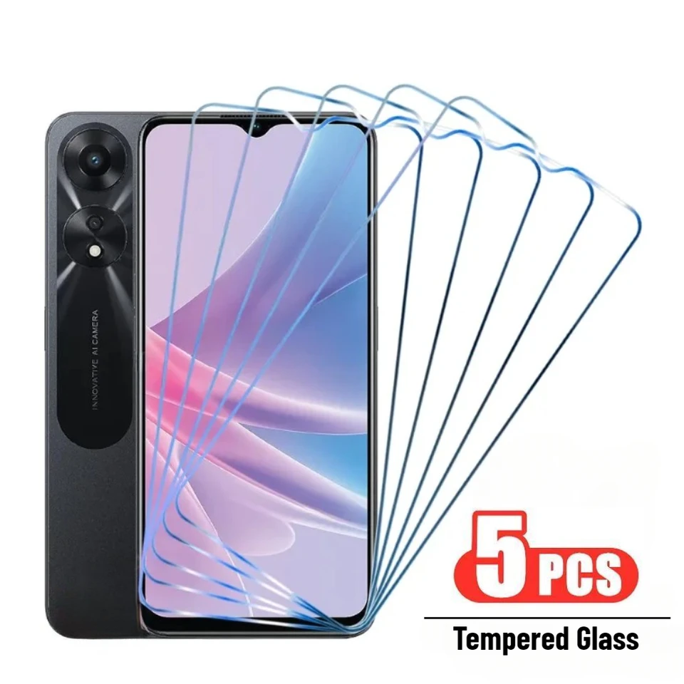 5ks 9h Temperované sklo pre Oppo A78 A74 A73 A98 A97 A96 A95 A94 A94 Chránič pre OPPO A17 A16 A54 A53 4G 5G 5G