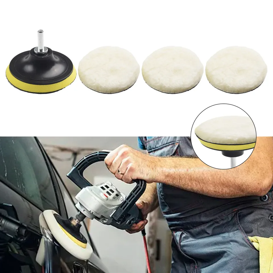 5ks auta leštiace podložky Sada vlny Huľovacie koleso Mop sada 4inch vŕtacích lešných diskov pre auto leštičku automatické farby voskovacia starostlivosť