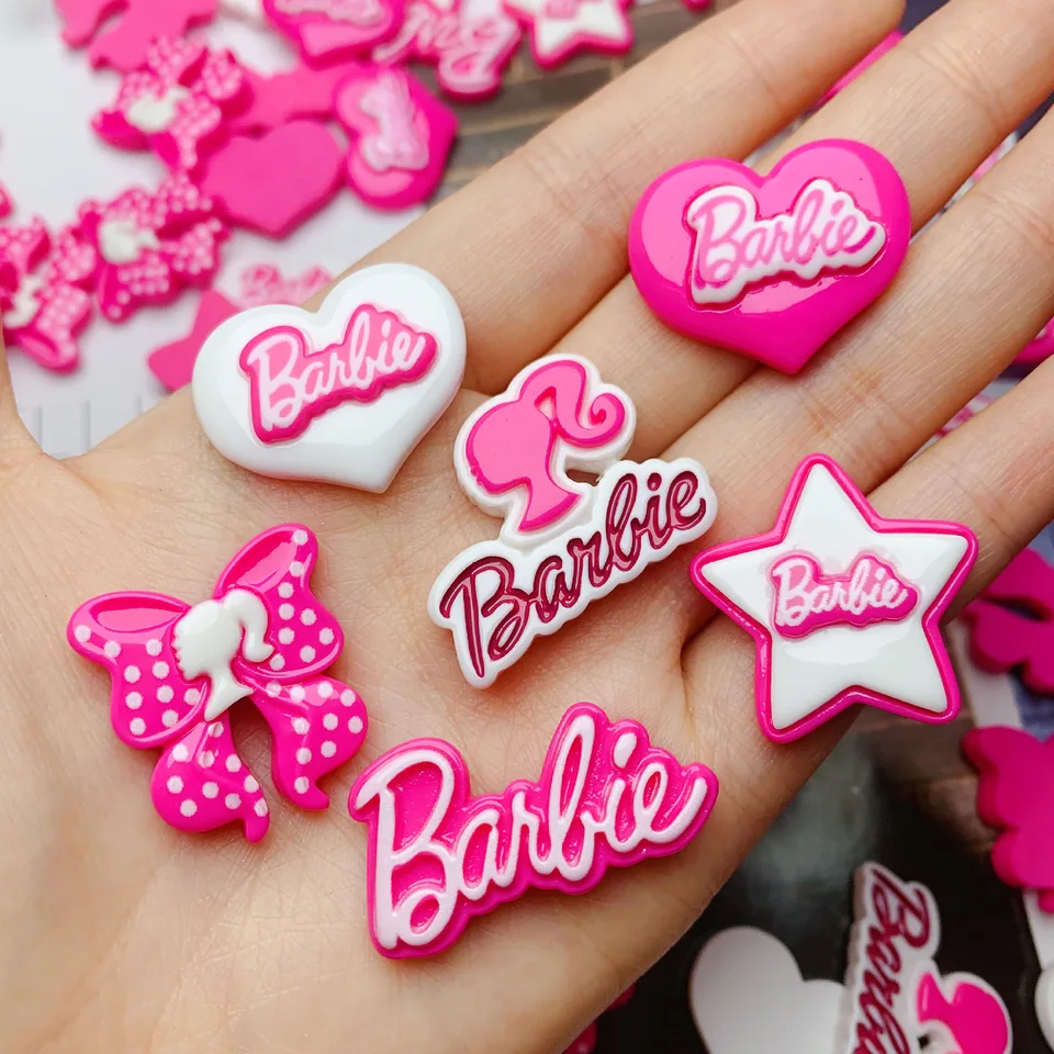 5ks Barbie Brand Resin Flatback DIY ručné topánky spony klobúkov krém na lepidlo Detské vlasové doplnky Živé doplnky