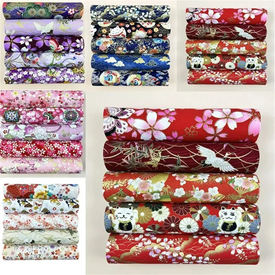 5ks bavlnená tkanina, tlačená látka, ručne vyrábané odevy pre bábiky, odevnú látku, pre šitie prešívaného prešívania scrapbooking