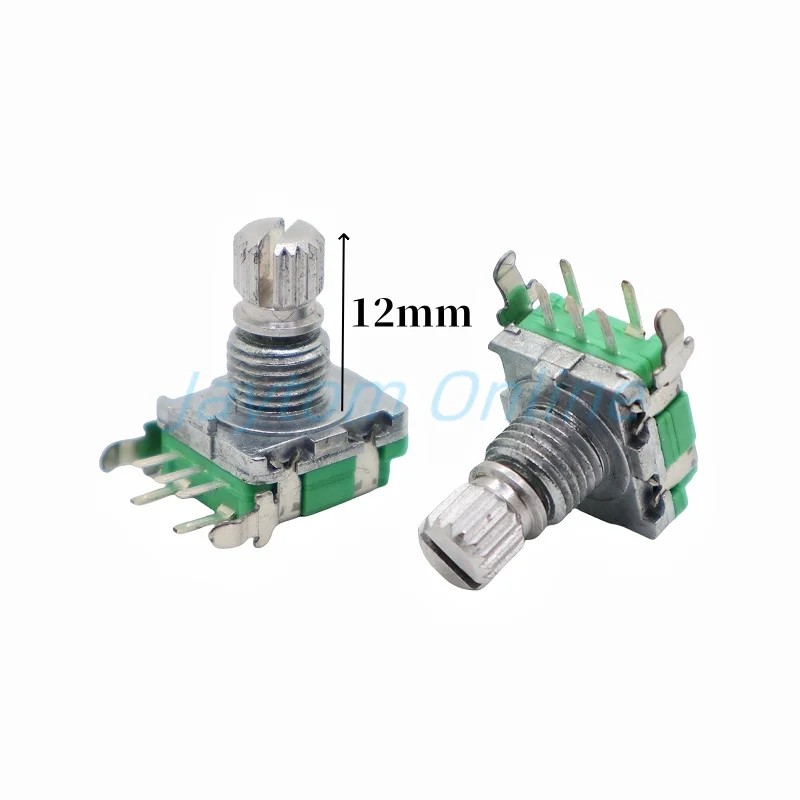 5ks EC11 Rotary Encoder s tlačovým spínačom F11E 20 polohy 20 Záväzok 12/15 mm slipový hriadeľ