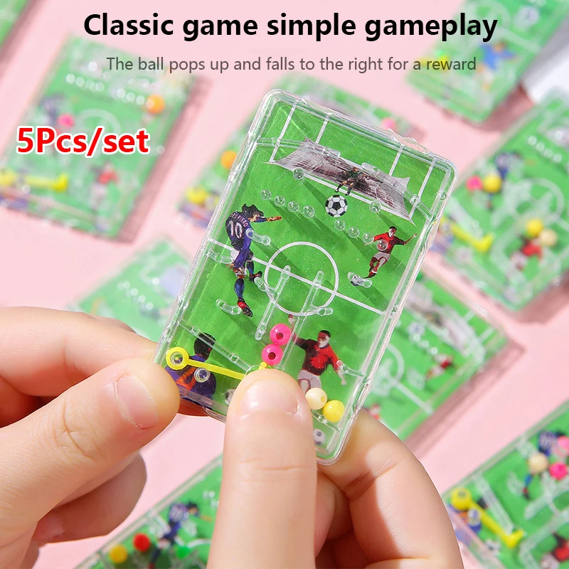 5ks futbalové pinball herné dosky futbalové bludisko Game Machine Palm Top Toy Pachinko Hra futbalové hračky pre deti narodeniny darčeky