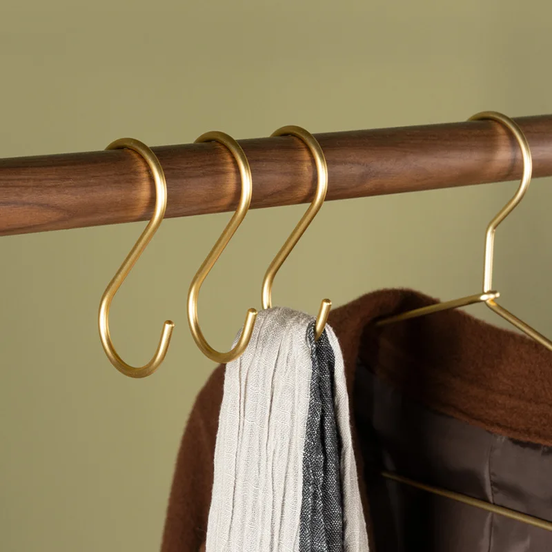 5ks Gold S-Thape Hooks Clother Hanger Hliníková zliatina Zliatia Hacking Hake Huchy
