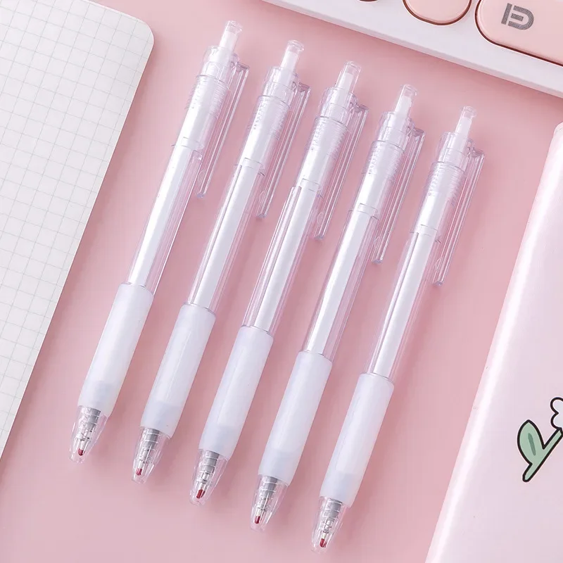 5ks guľové perá 0,5 mm gélové ples