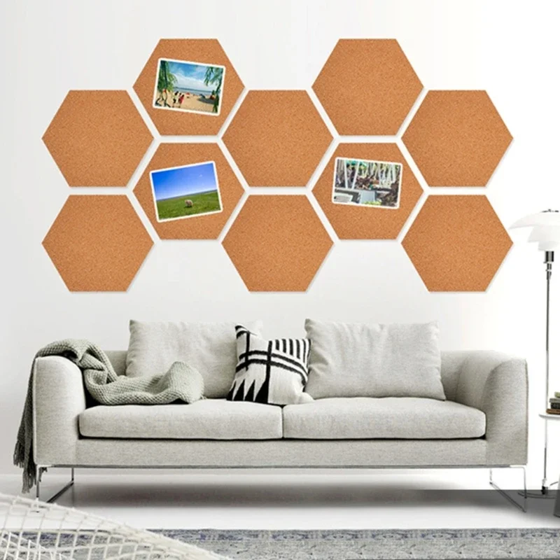 5ks hexagon cork nástenka