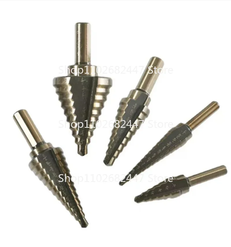 5ks HSS Krok Vŕtací bit kobalt viac otvor 50 Veľkosť Krok Krok Bit Bit Drilling Drilling Tool Kovový elektrický nástroj Accessori
