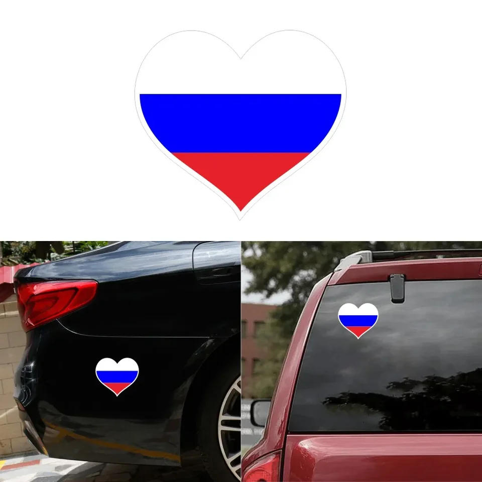 5ks individualita Kreatívne srdce ruských grafických nálepiek na bicykle Motocykel laptop vinylové dekorácie príslušenstvo