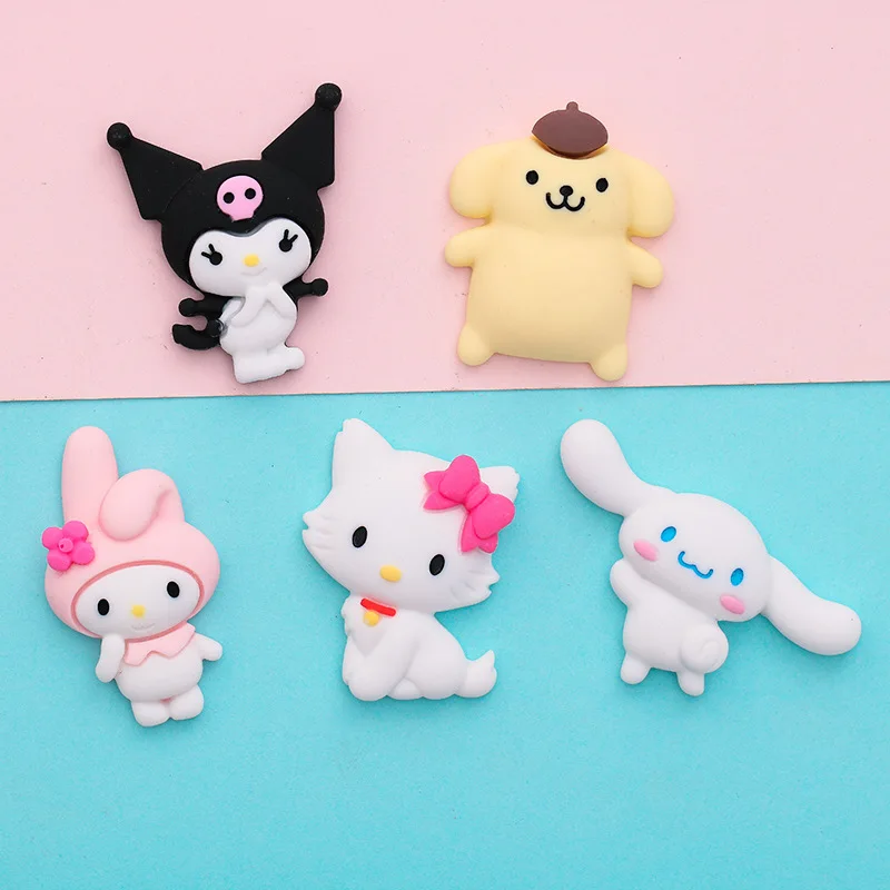 5ks karikatúry Sanrio Hello Kitty Flatback Živé kúzla remeselníc