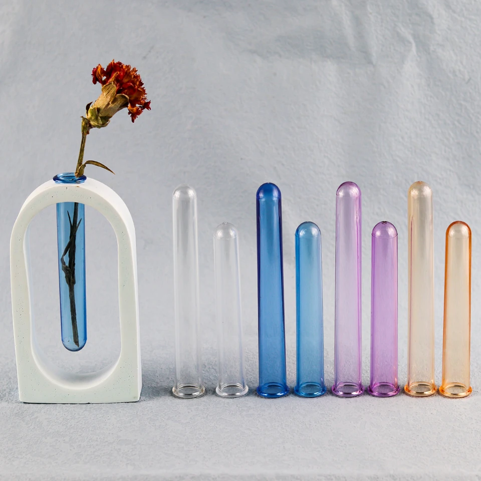 5ks kvety testovacia trubica Váza Akrylové sklo DIY DOM DOM DOPRAVA PLASÍVNA Resin Clear Display Stand Rastlina inkubátor pre hydroponickú výrobu